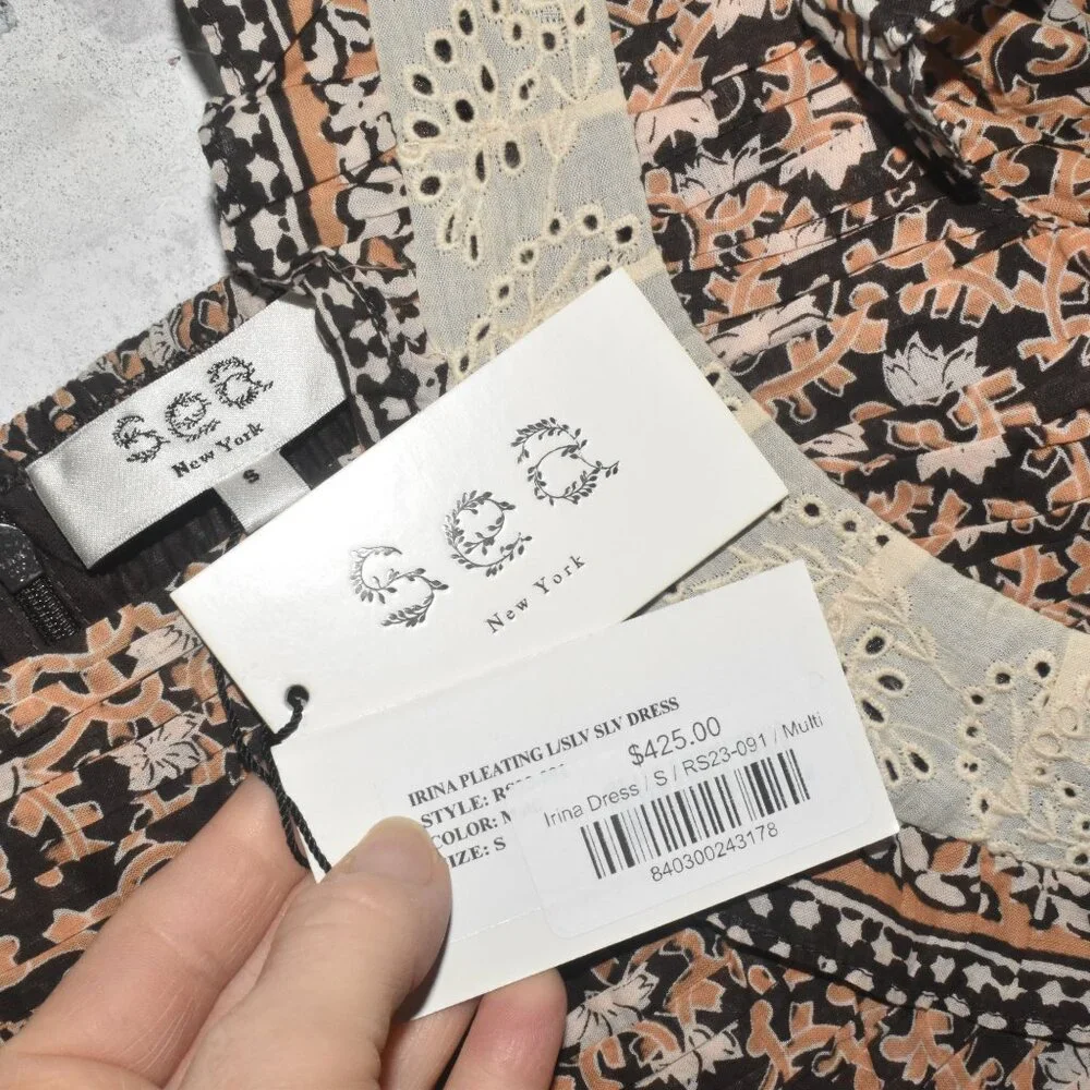 NWT SEA Irina Dress Beautiful Lace Pleating Size Small $425! - Picture 6 of 13